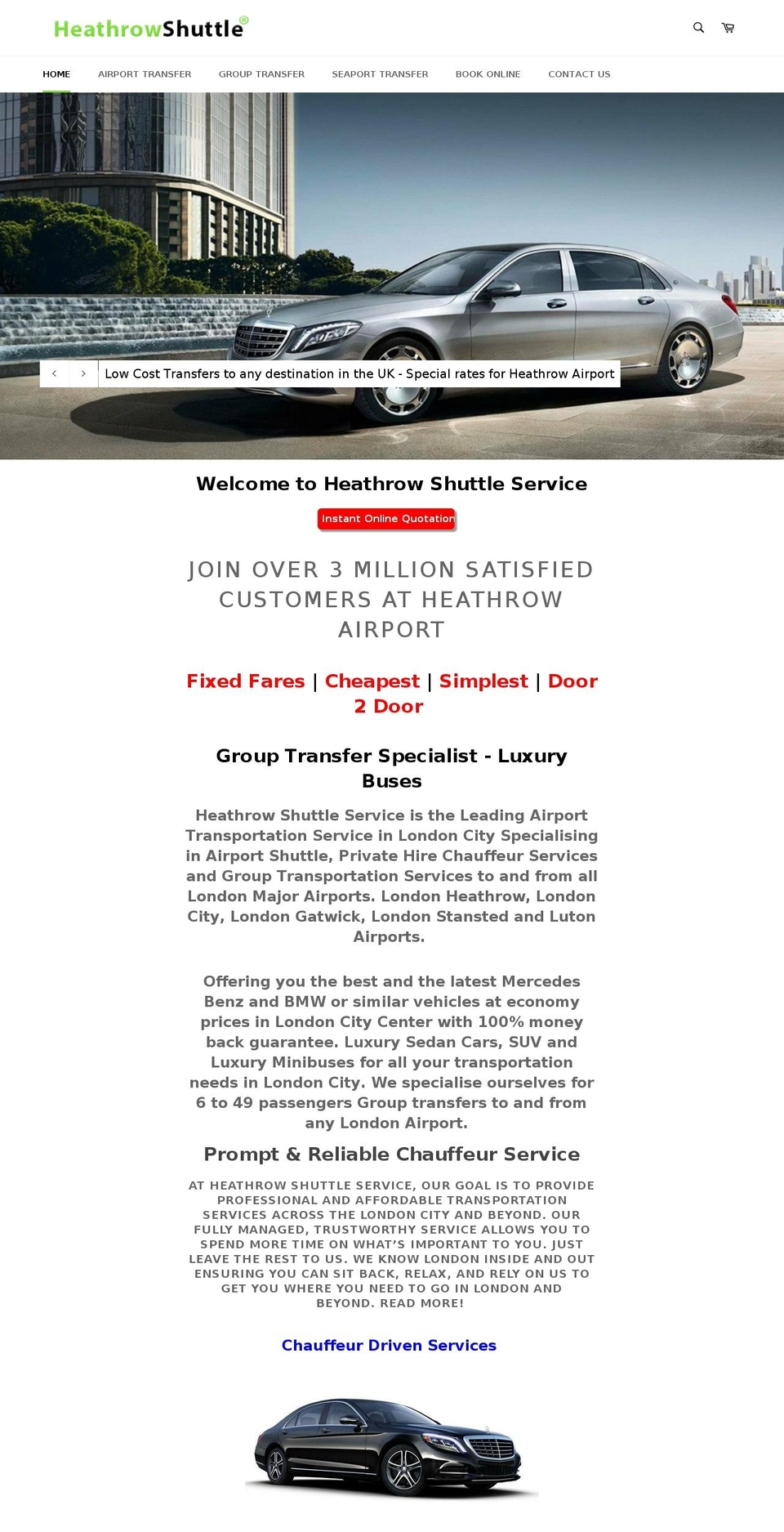 speedy-shuttle.com shopify website screenshot