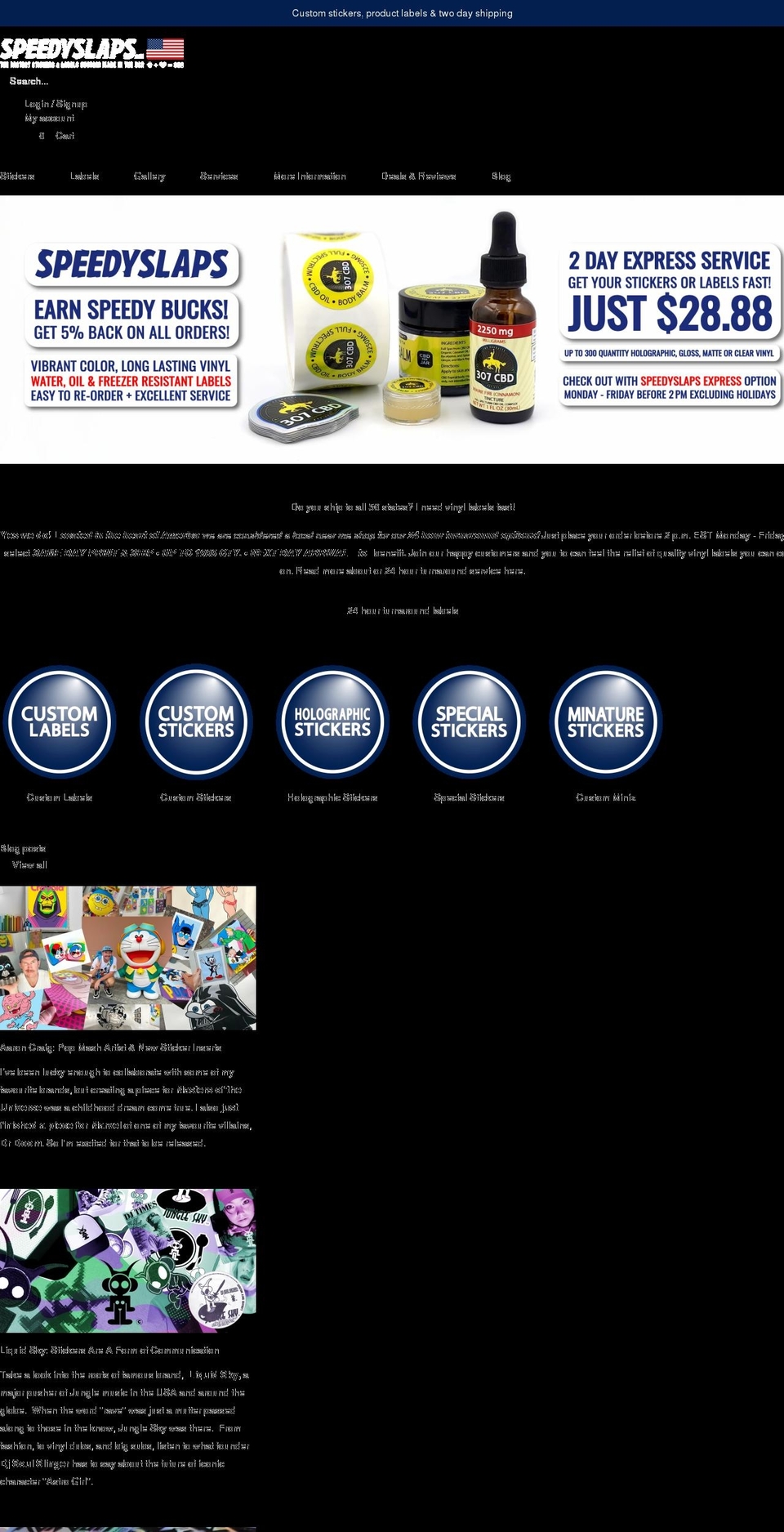 speedyslaps.com shopify website screenshot