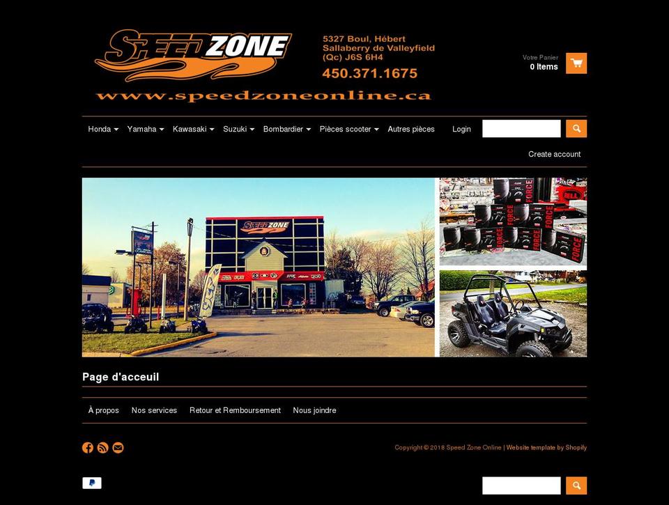 speedzonevtt.com — Shopify storefront screenshot