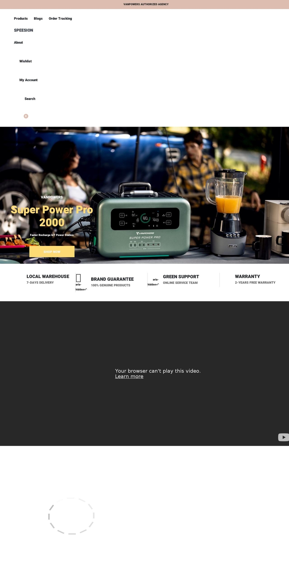 speesion.com shopify website screenshot