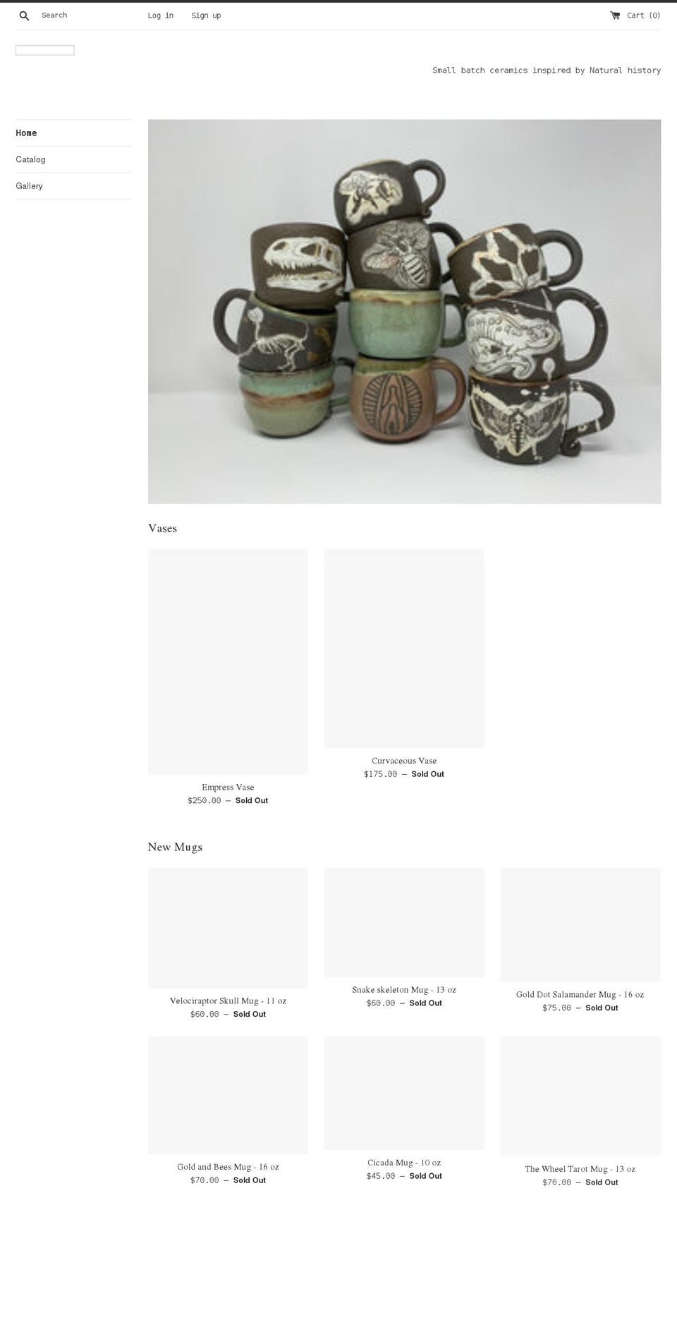spellbinderceramics.com shopify website screenshot
