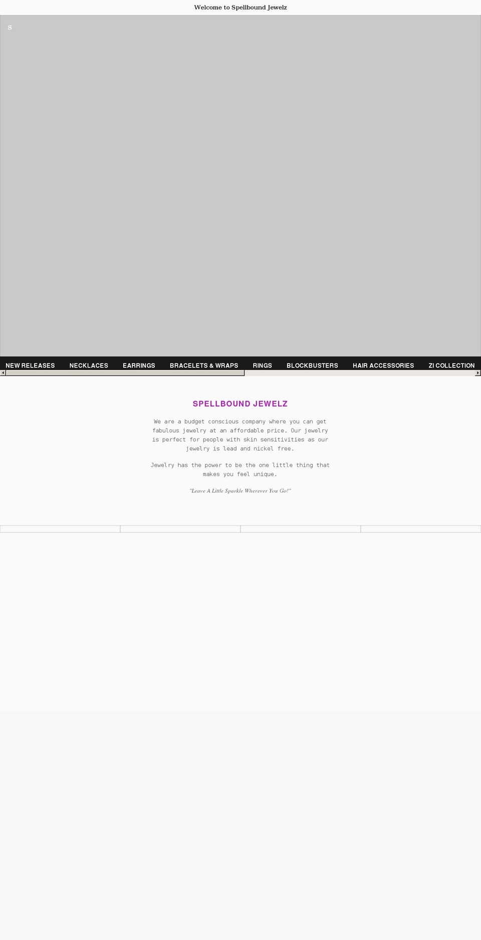spellbound-jewelz.com shopify website screenshot
