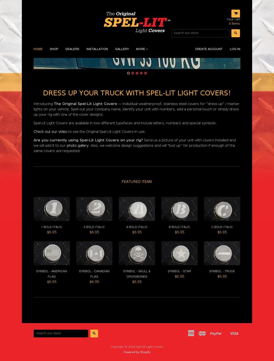 spellitlightcovers.com shopify website screenshot