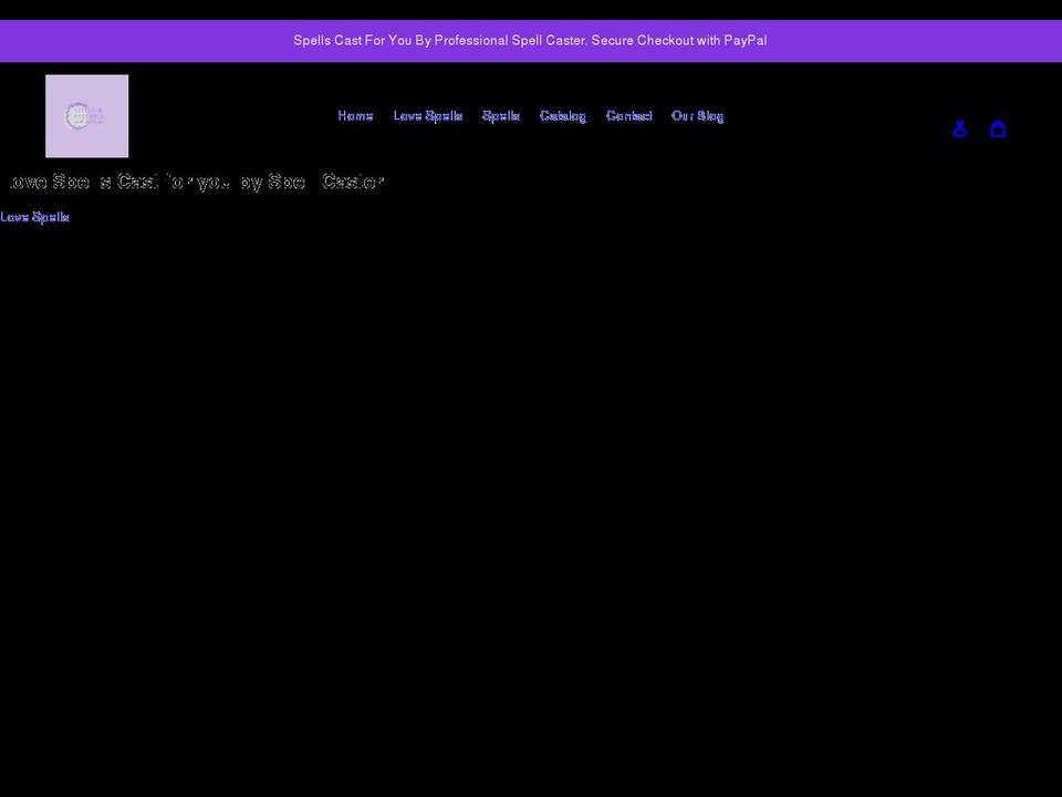 spellsandpsychics.com shopify website screenshot