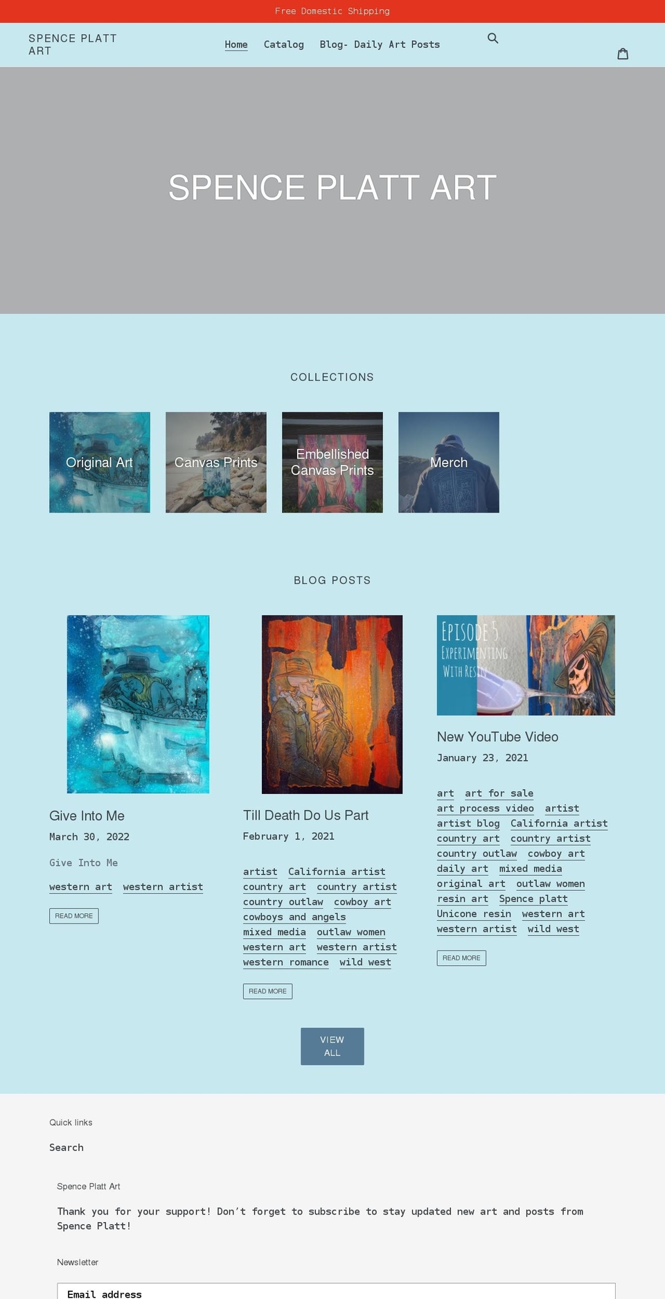 spenceplatt.com shopify website screenshot