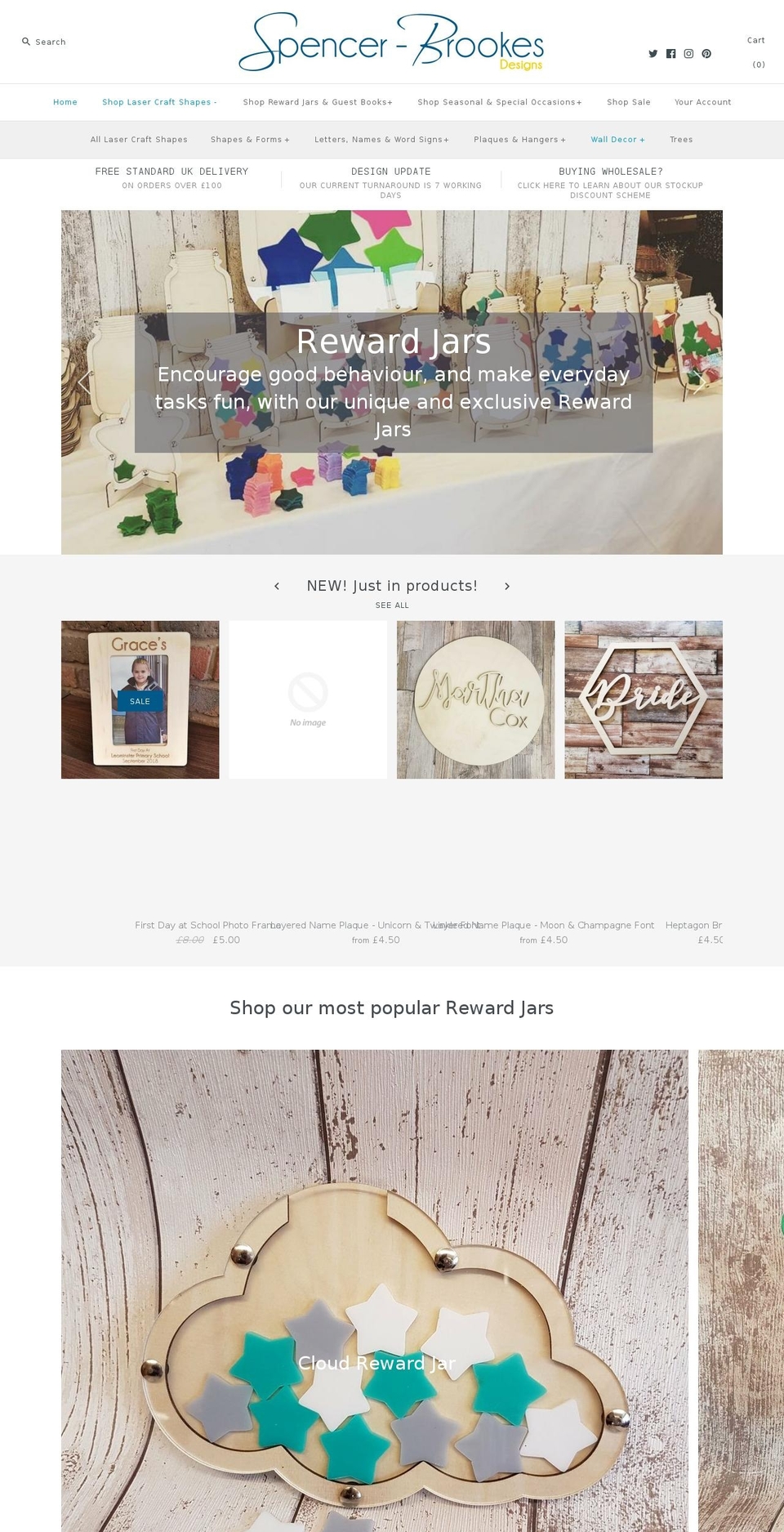 spencerbrookesdesigns.com shopify website screenshot