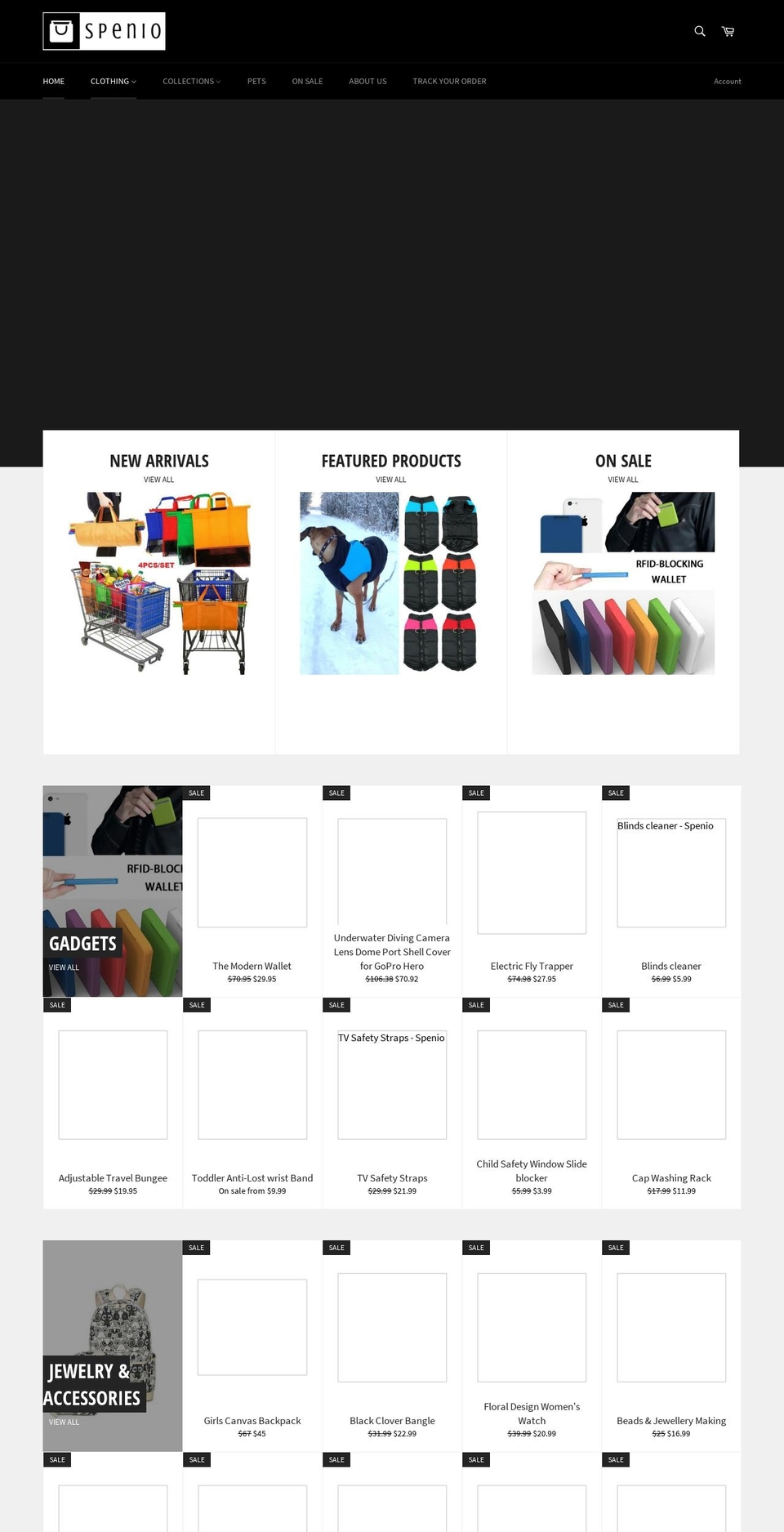 spenio.com — Shopify storefront screenshot