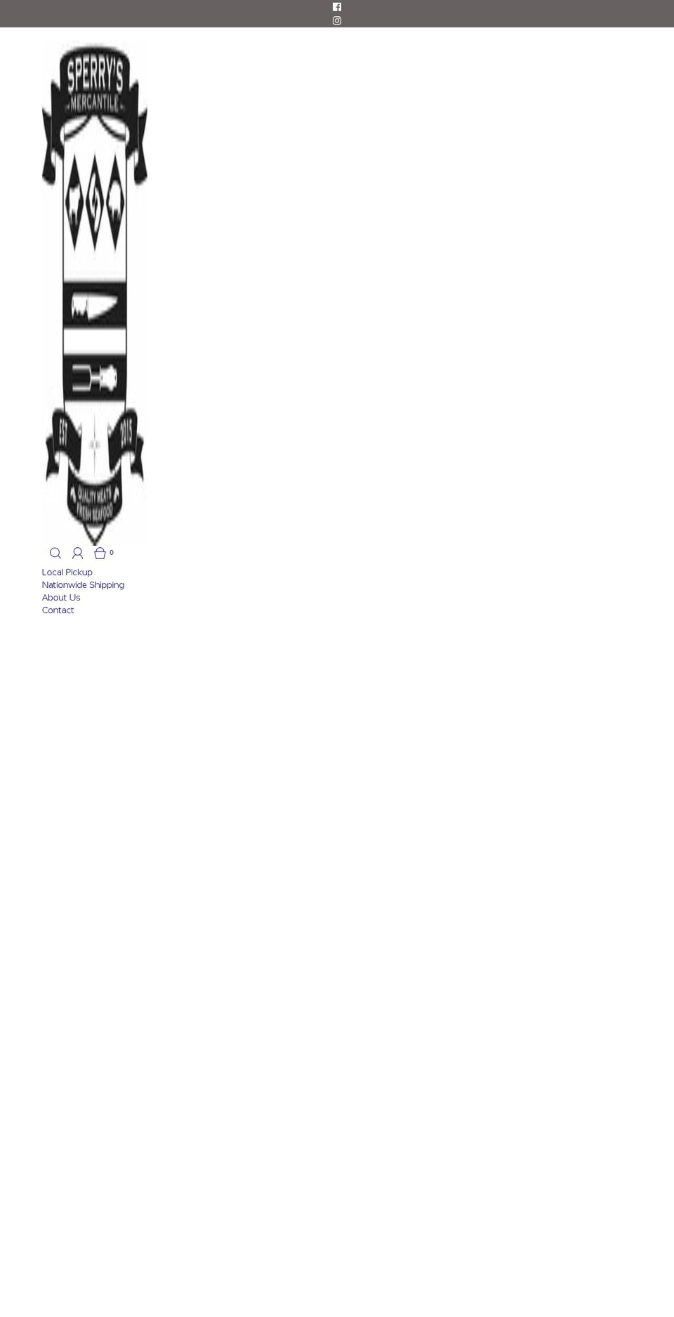 sperrysmeats.com shopify website screenshot