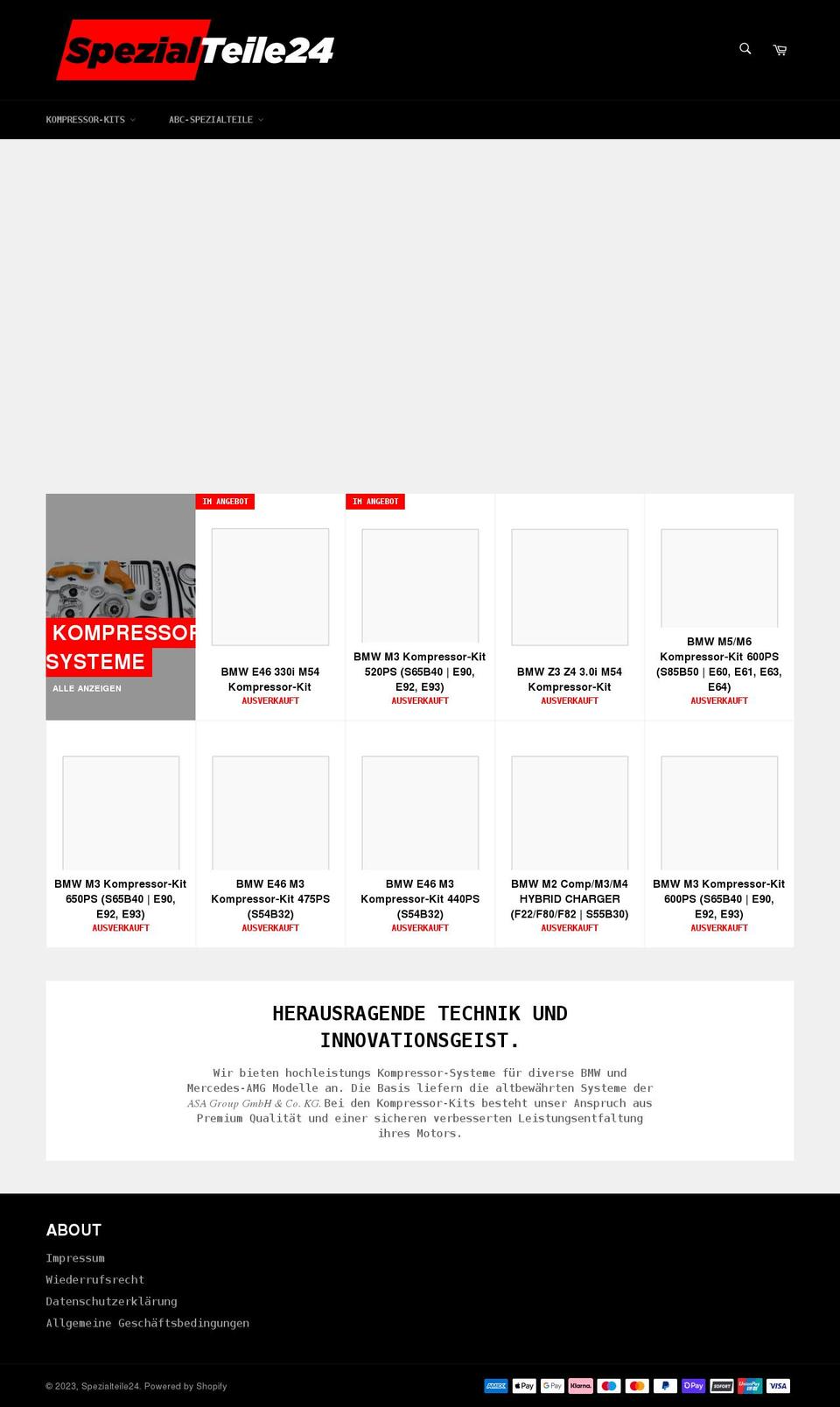 spezialteile24.de shopify website screenshot