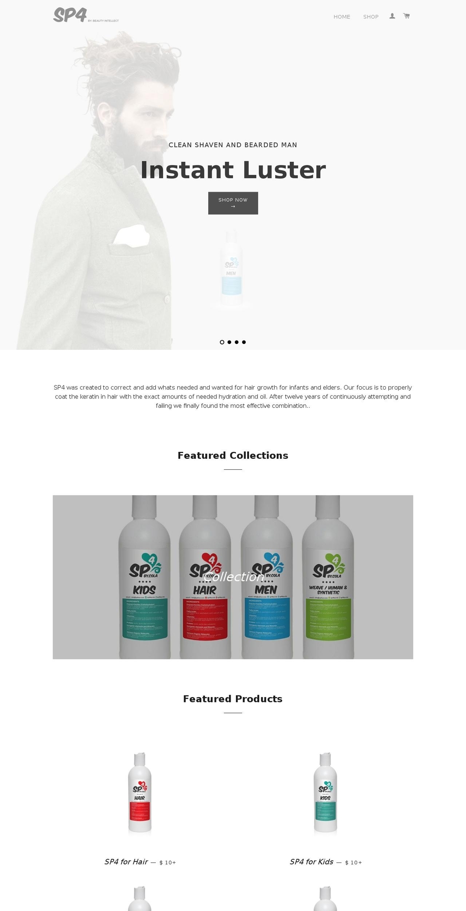 spfour.com shopify website screenshot