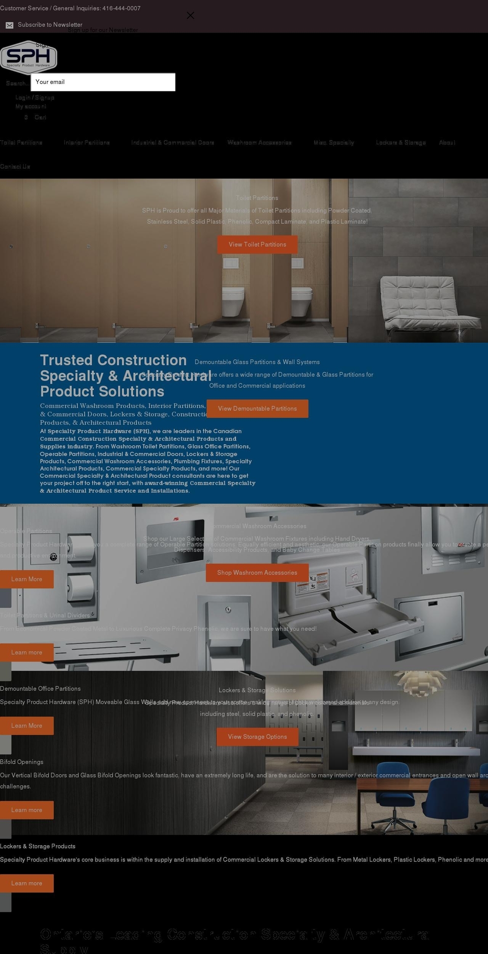 sphindustries.com — Shopify storefront screenshot