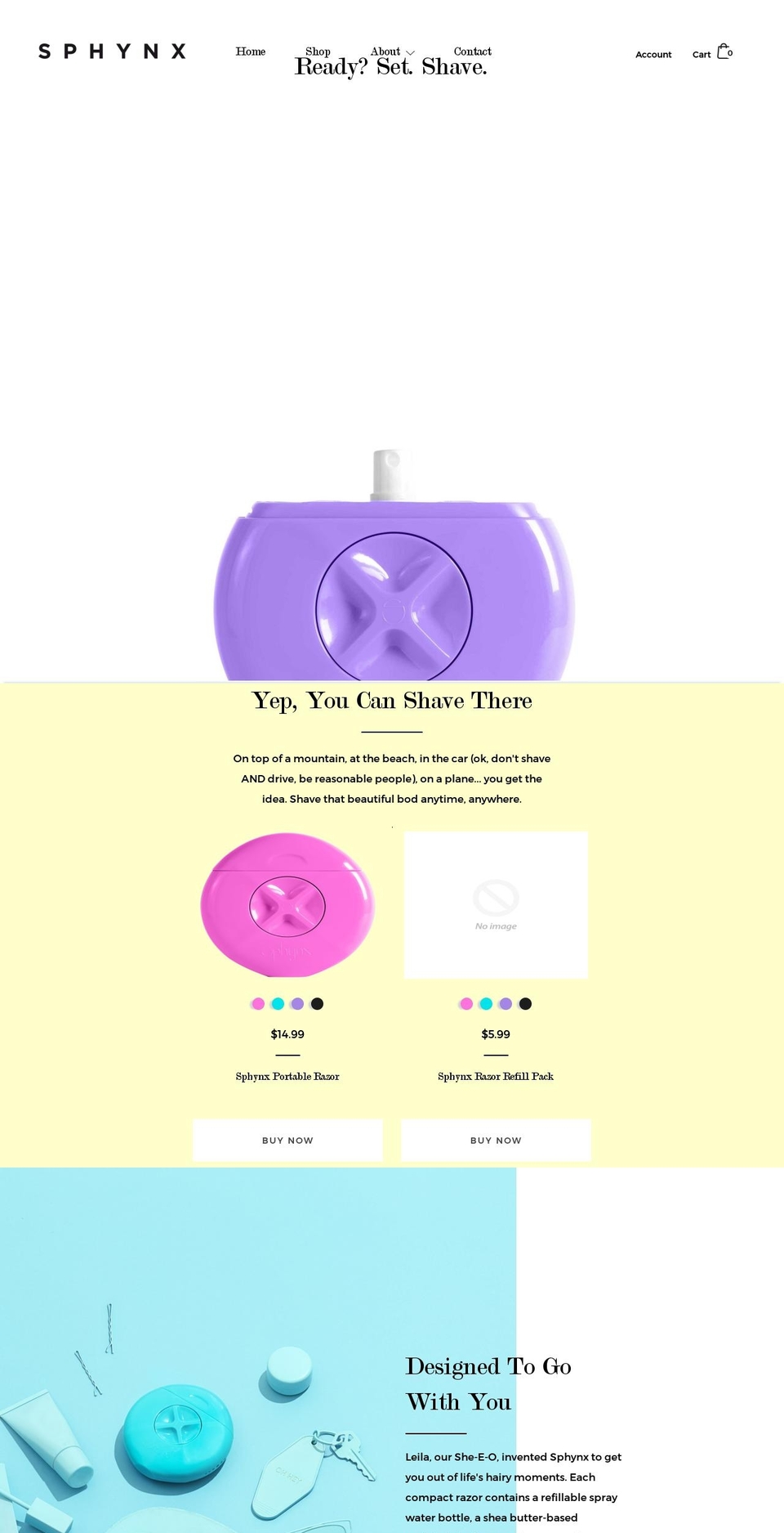 sphynxrazor.com shopify website screenshot