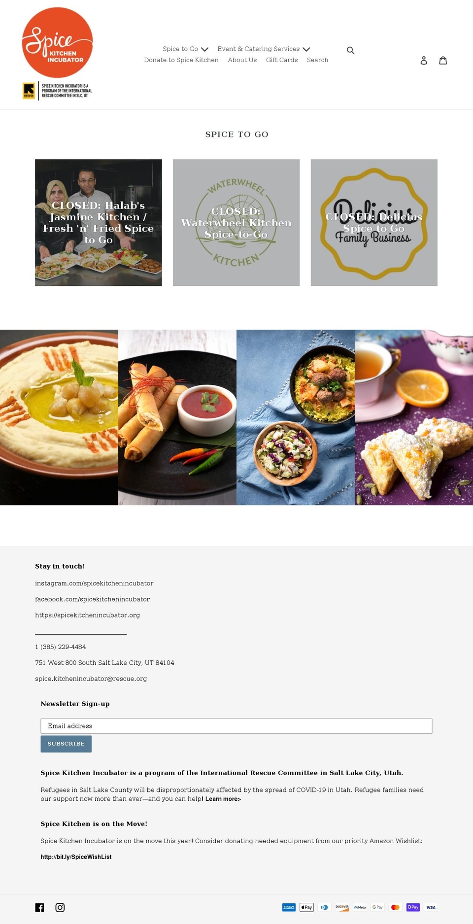 spice-kitchen-incubator.myshopify.com shopify website screenshot