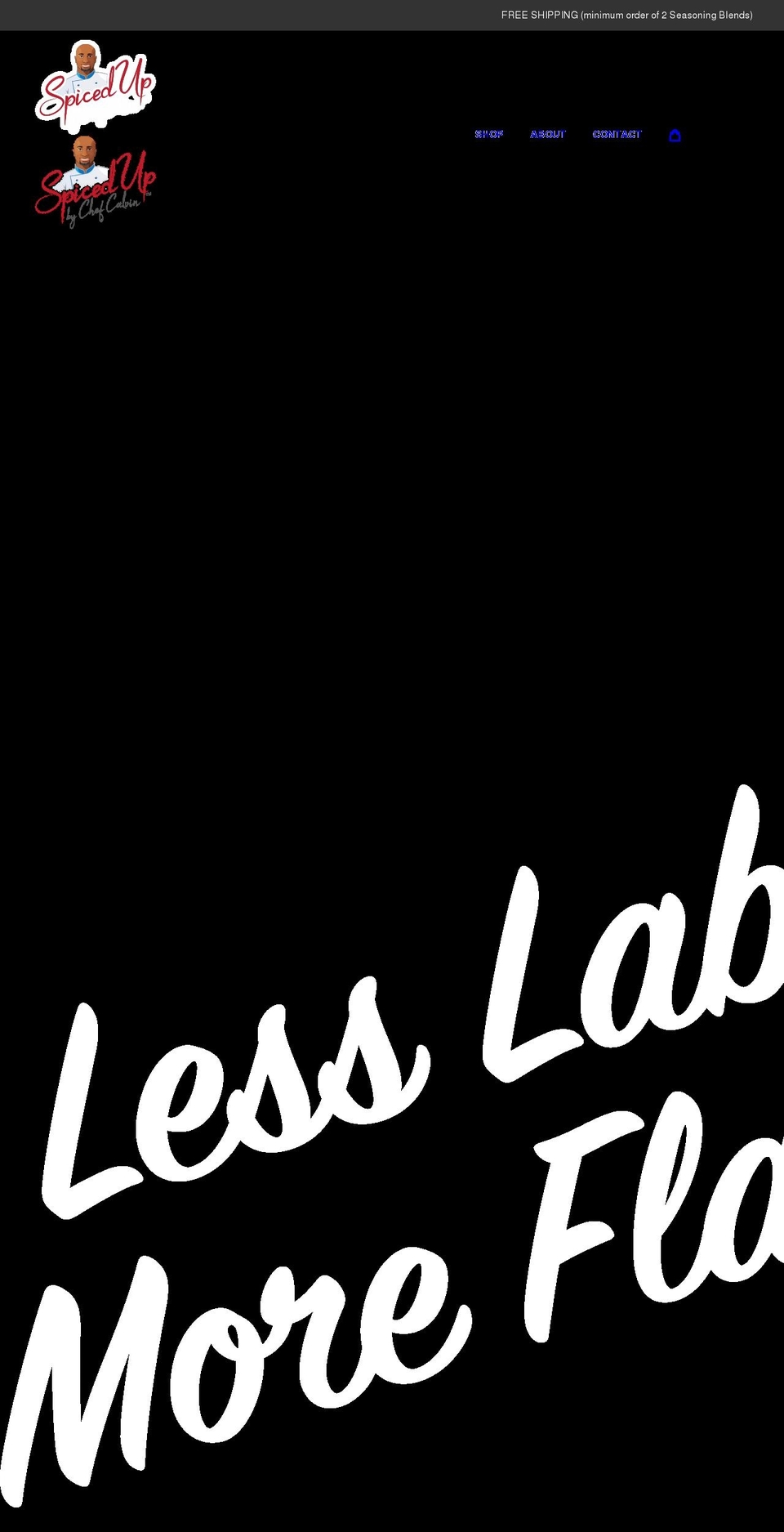 spicedupseasonings.com shopify website screenshot