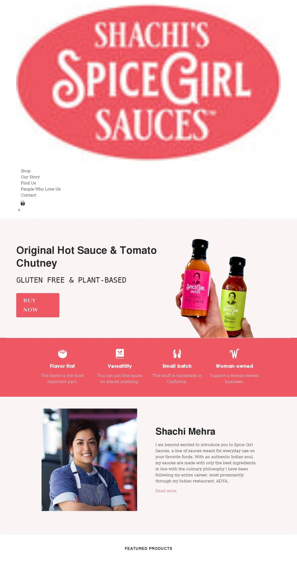 spicegirlsauces.com shopify website screenshot