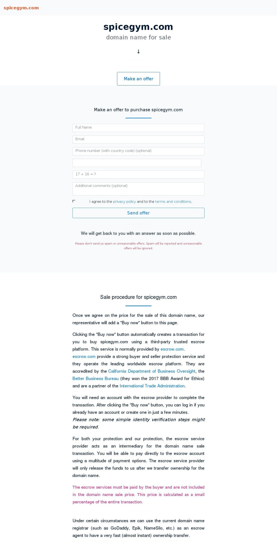 spicegym.com — Shopify storefront screenshot