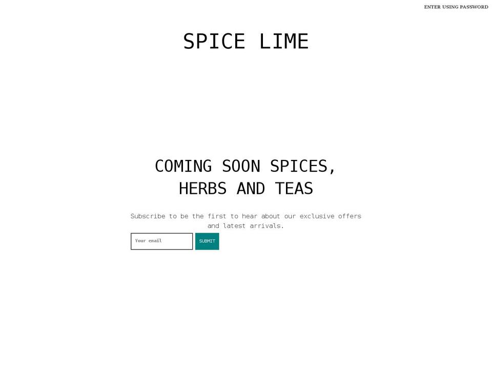 spicelime.com shopify website screenshot