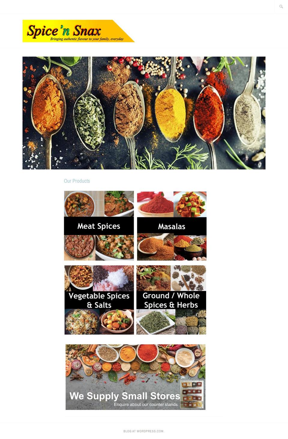 spicensnax.com — Shopify storefront screenshot