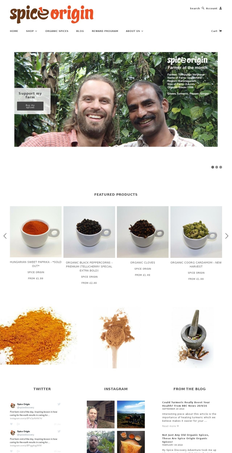 spiceorigin.com shopify website screenshot