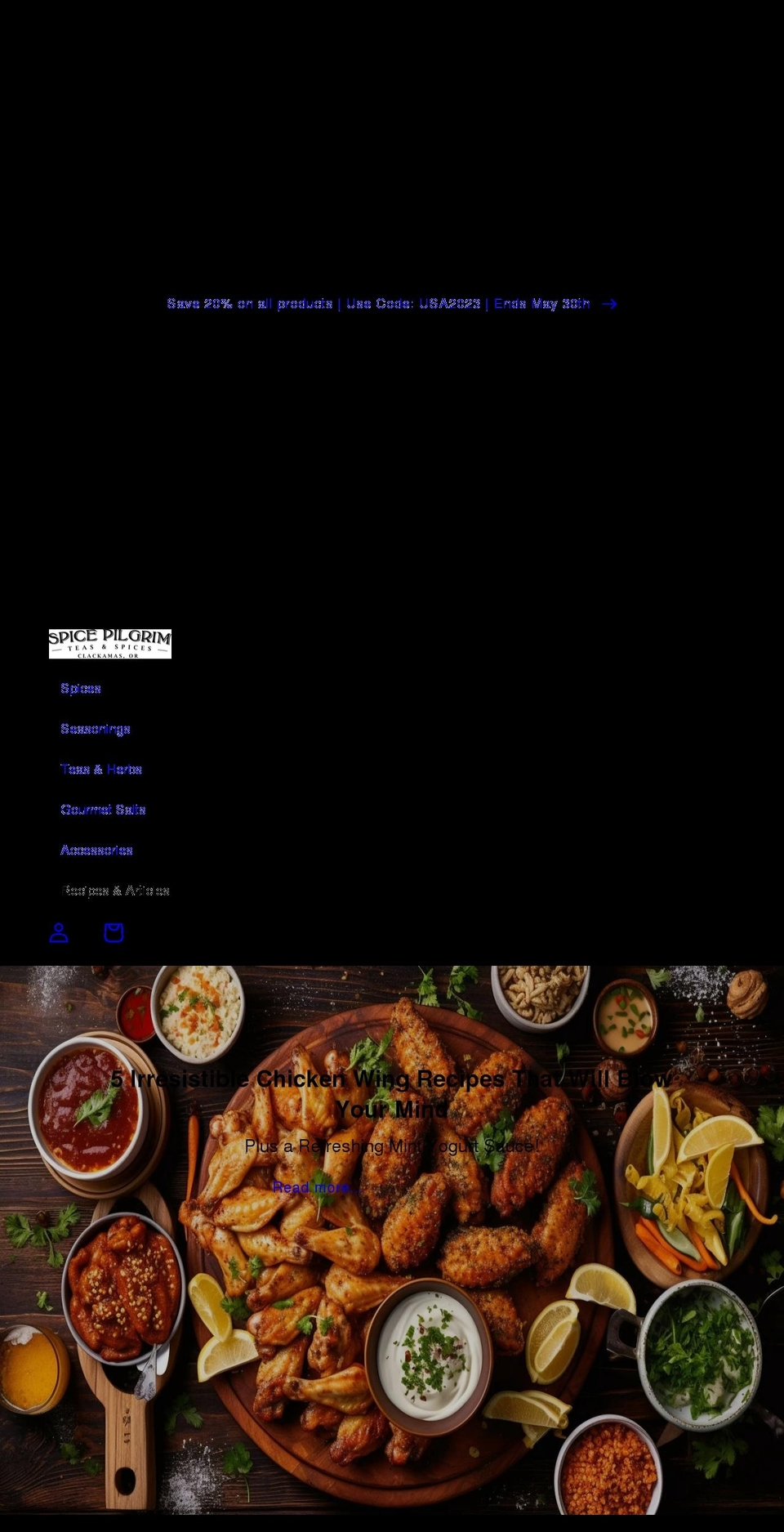 spicepilgrim.com shopify website screenshot