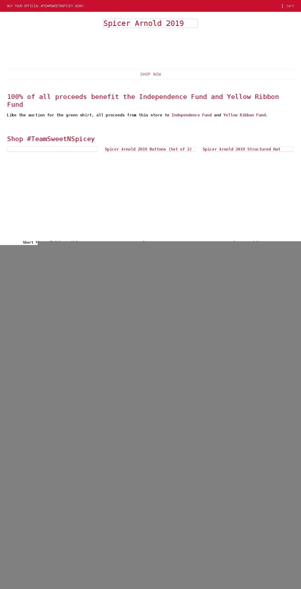 spicerarnold.com shopify website screenshot