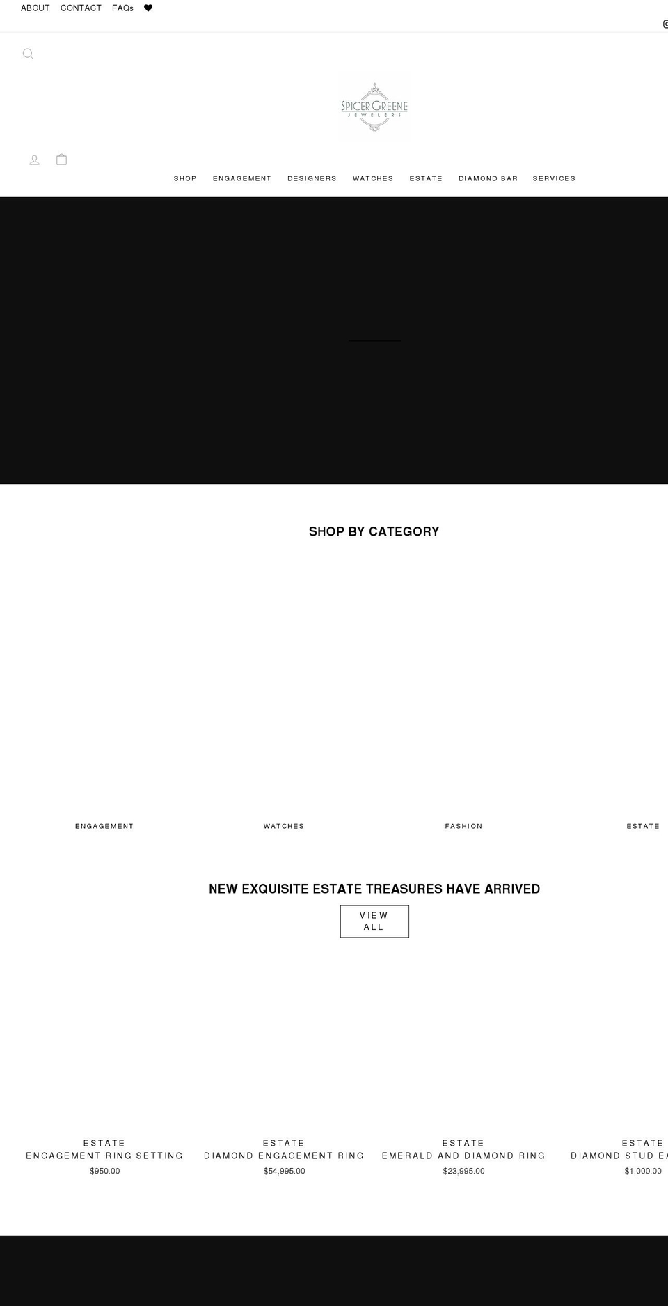 spicergreene.com shopify website screenshot