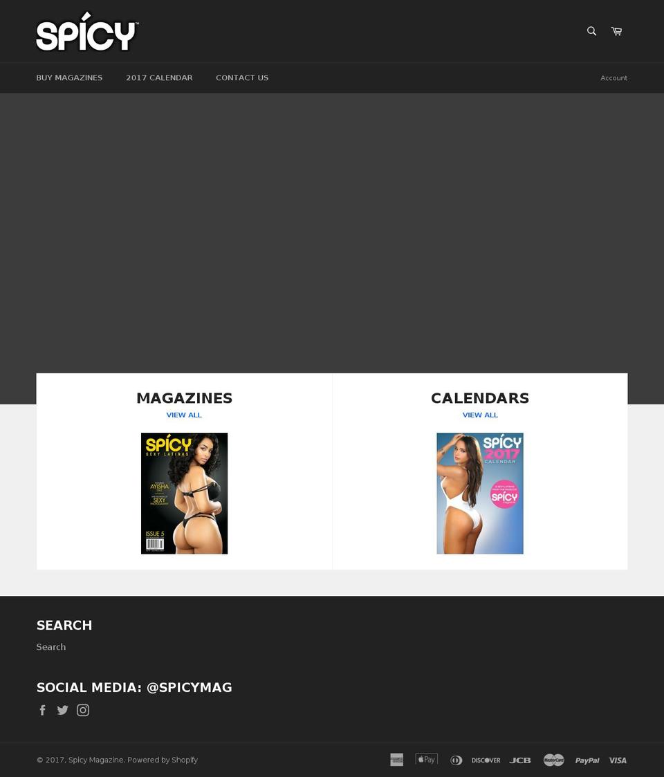 spicy-mag.com shopify website screenshot