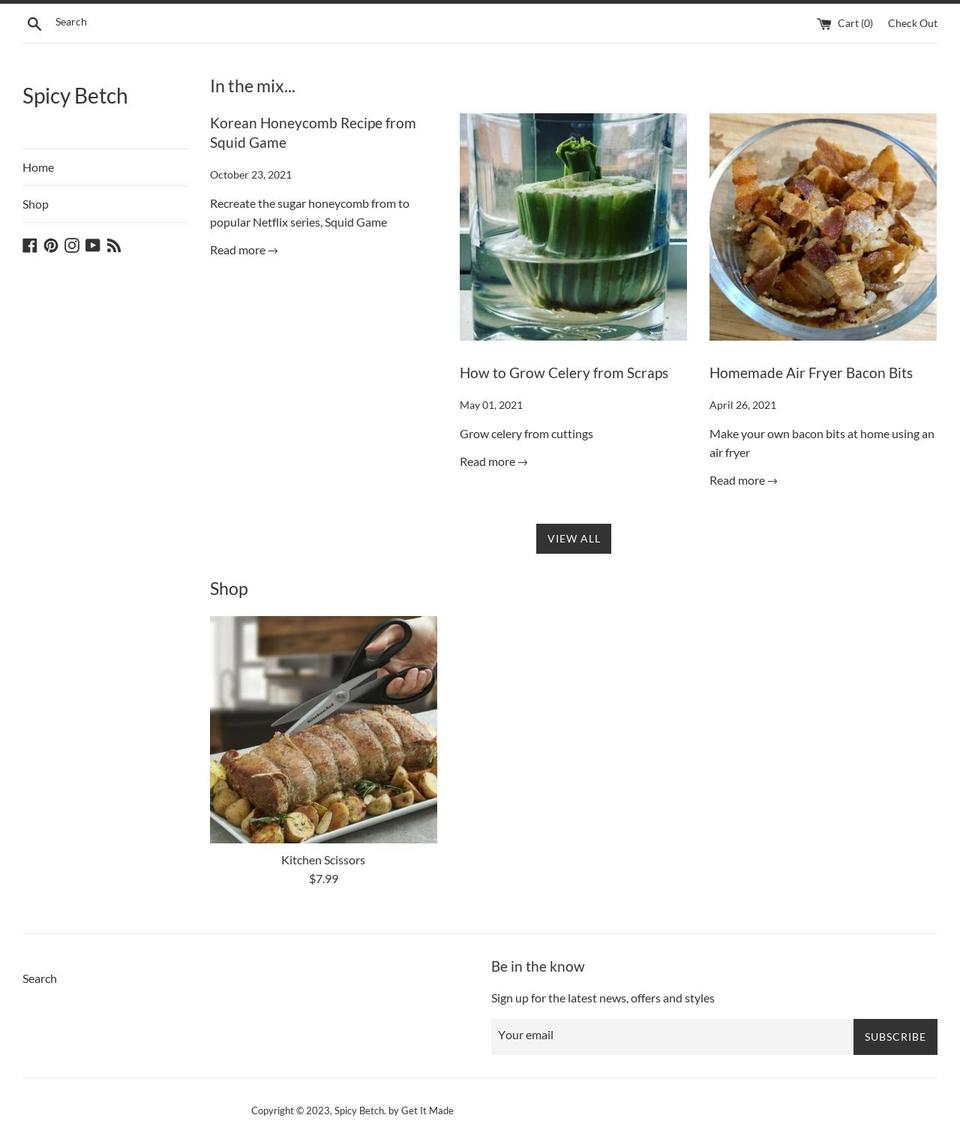 spicybetch.com shopify website screenshot