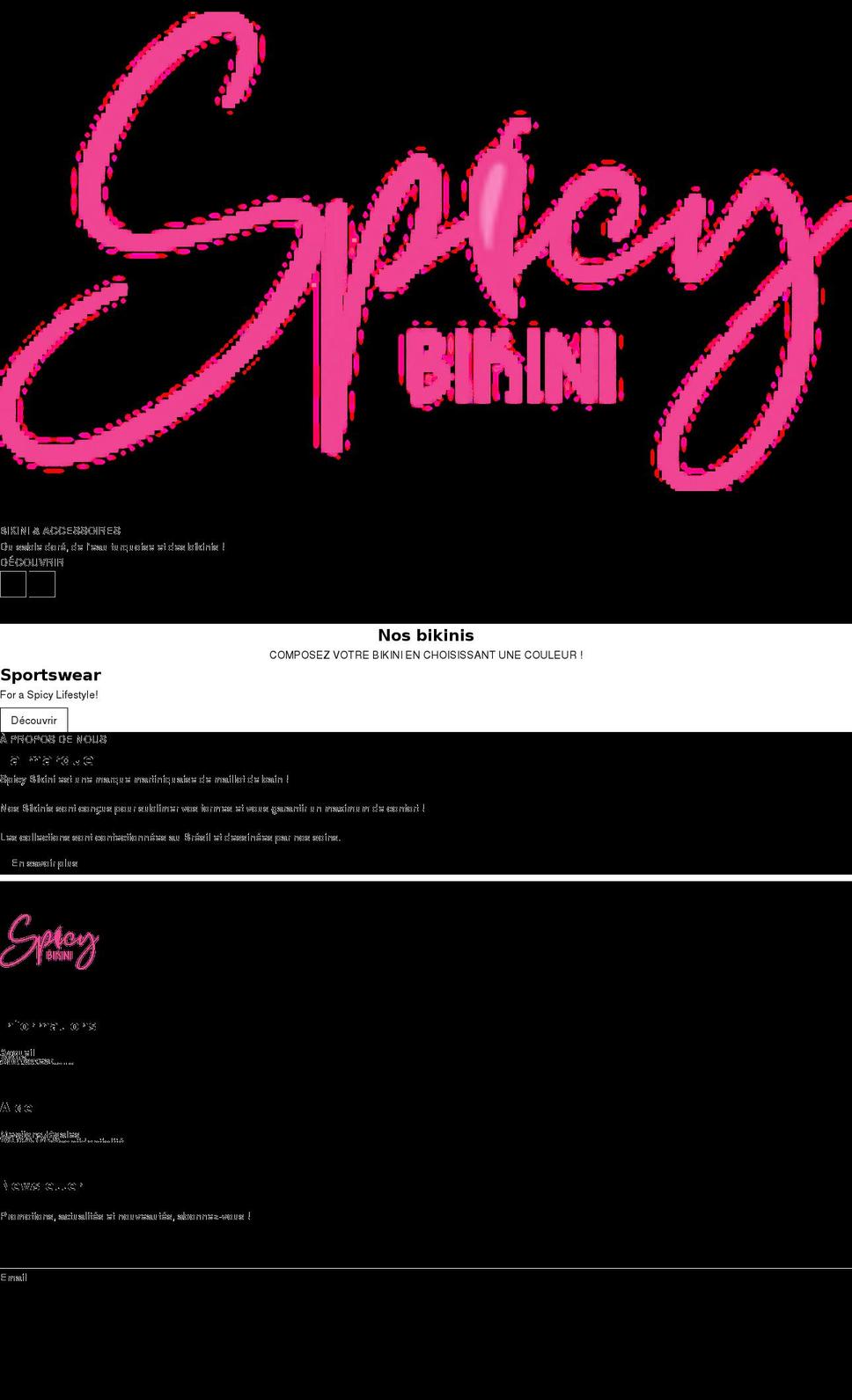 spicybikini.com shopify website screenshot