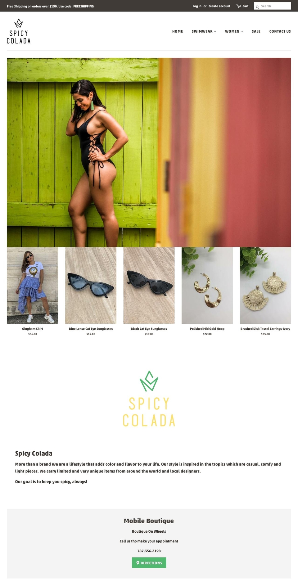 spicycolada.com — Shopify storefront screenshot