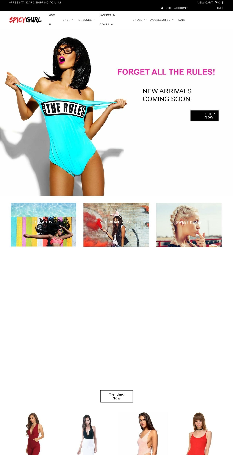 spicygurlclothing.com — Shopify storefront screenshot