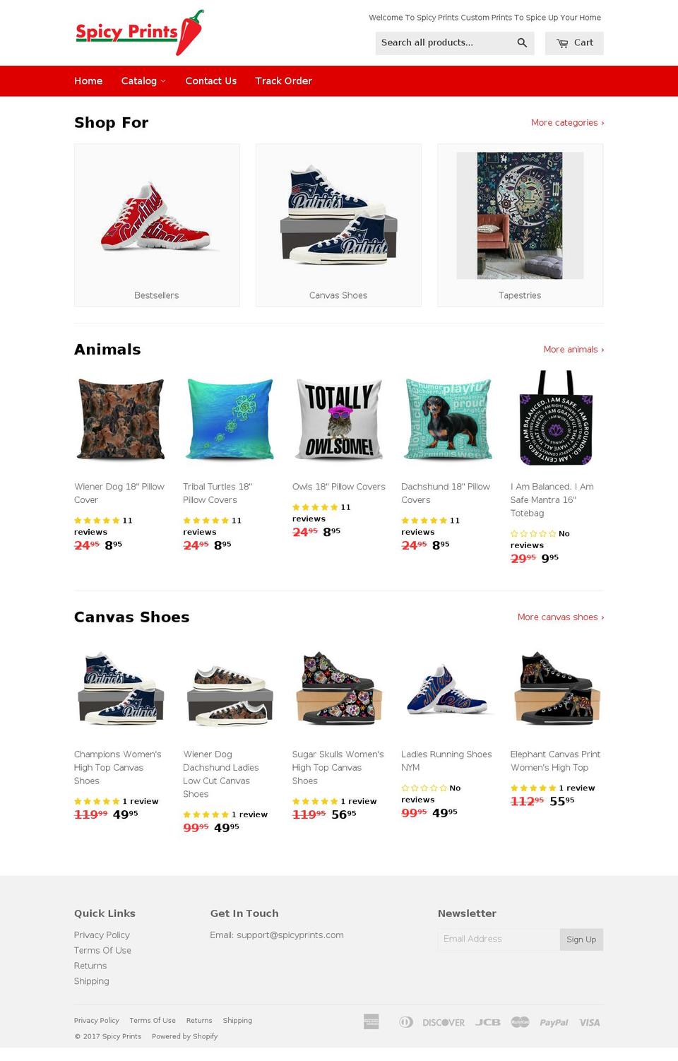 spicyprints.com shopify website screenshot