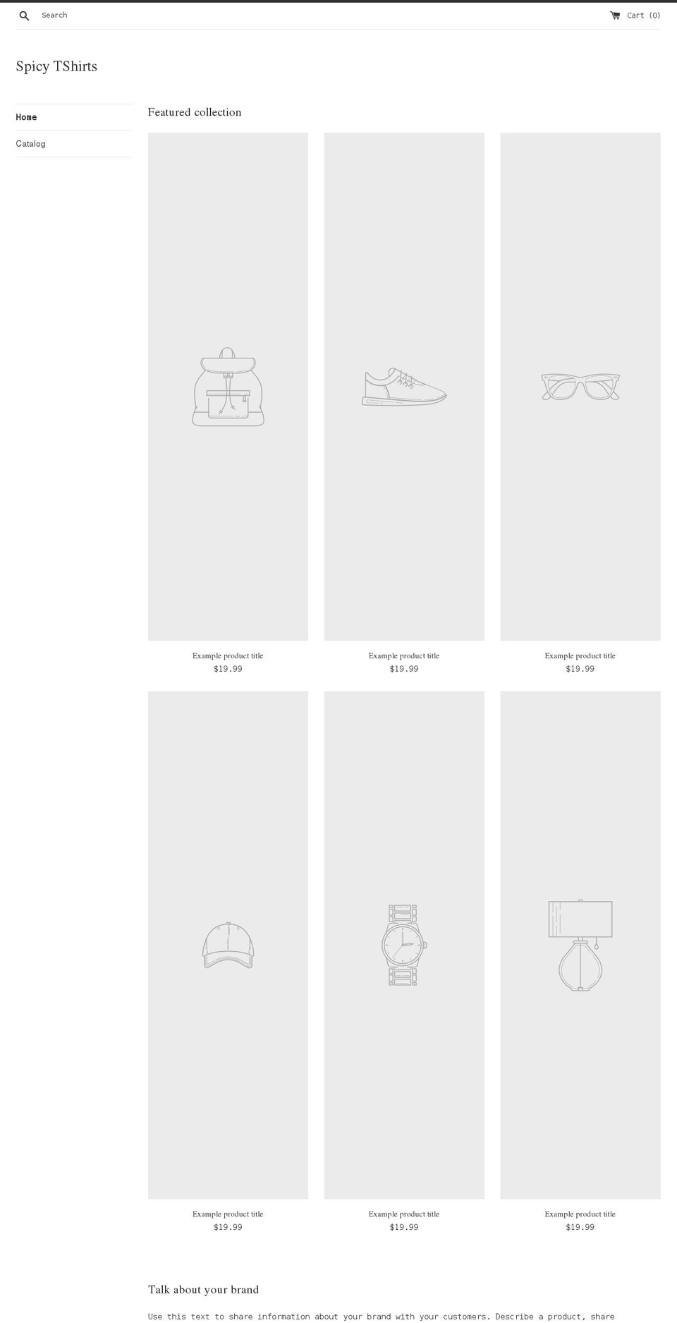 spicytshirts.com shopify website screenshot