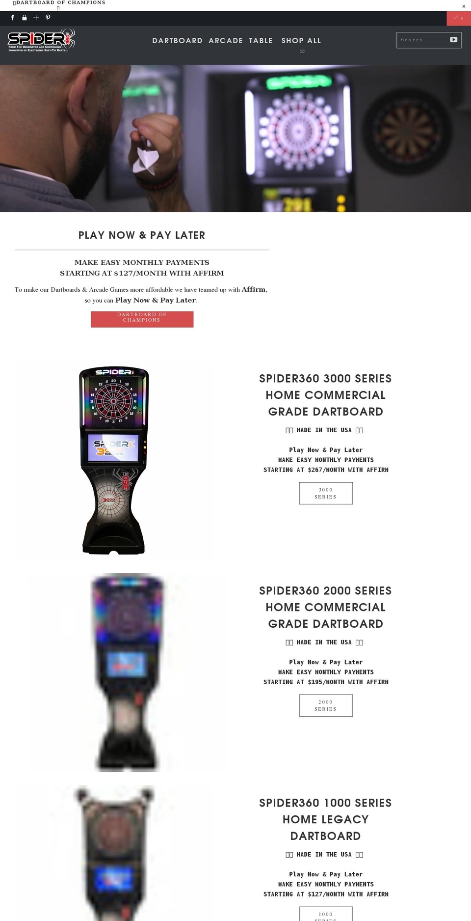 spider360.com shopify website screenshot