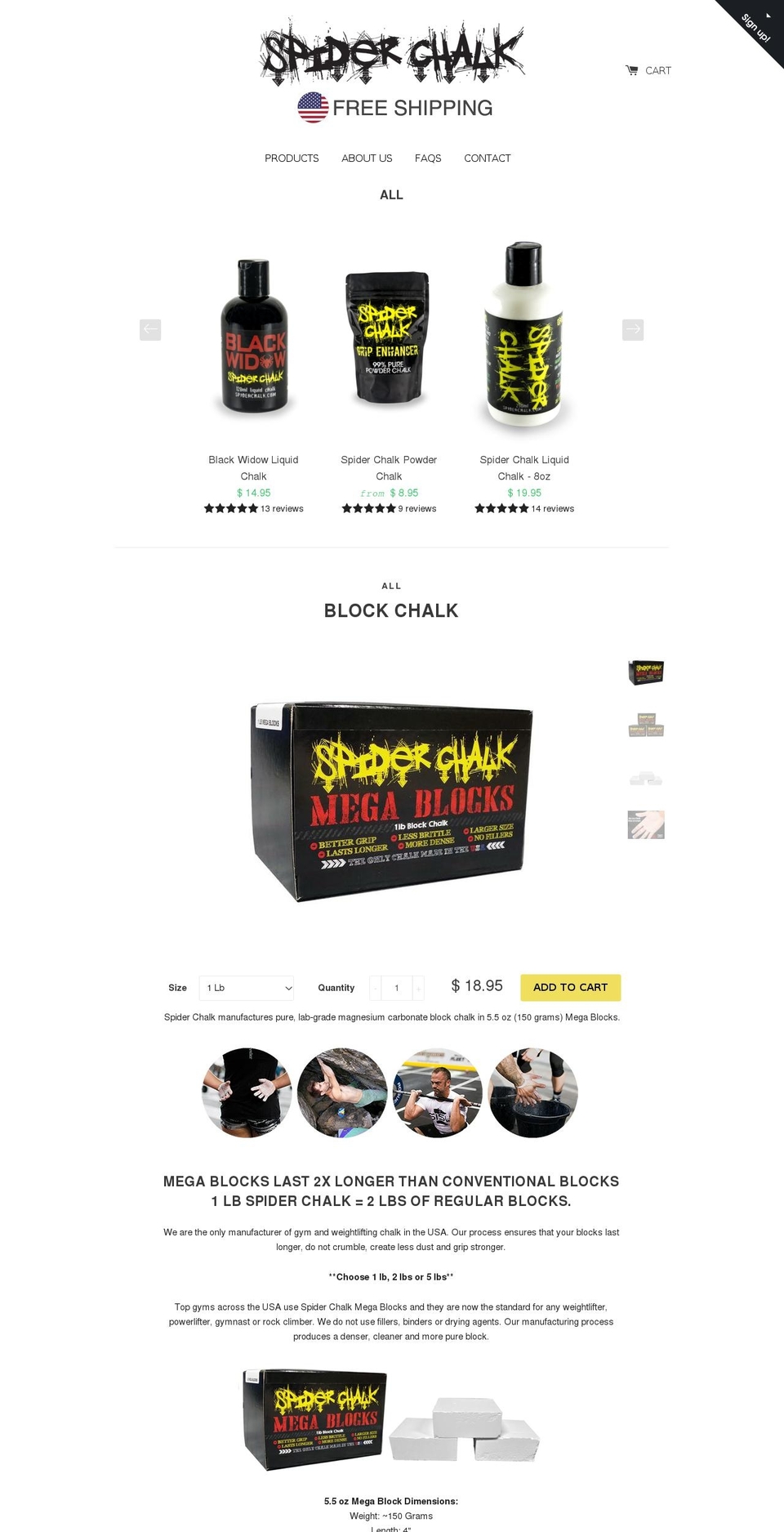 spiderchalk.com shopify website screenshot