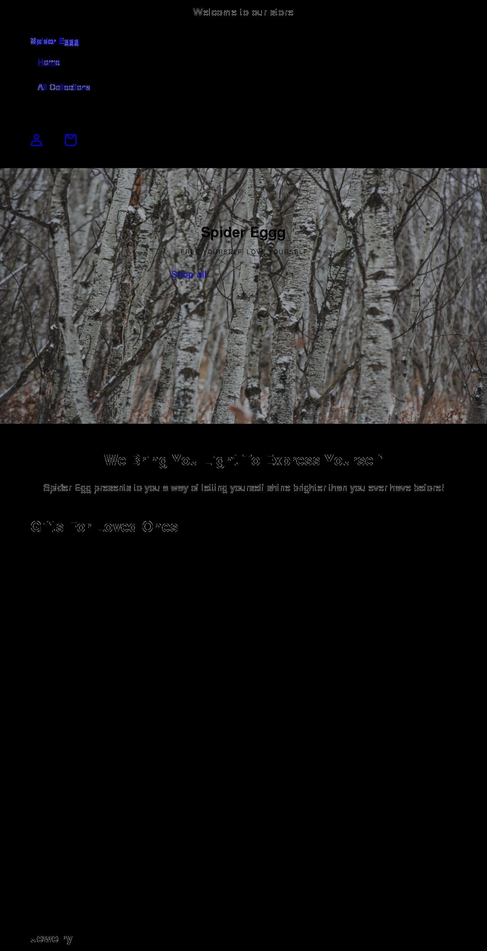 spidereggg.com shopify website screenshot