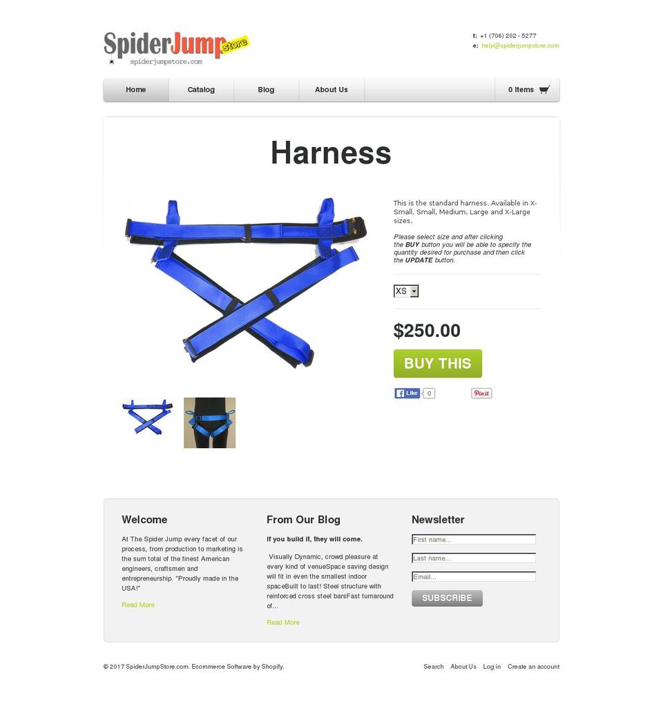 Solo Shopify theme site example spiderjumpstore.com