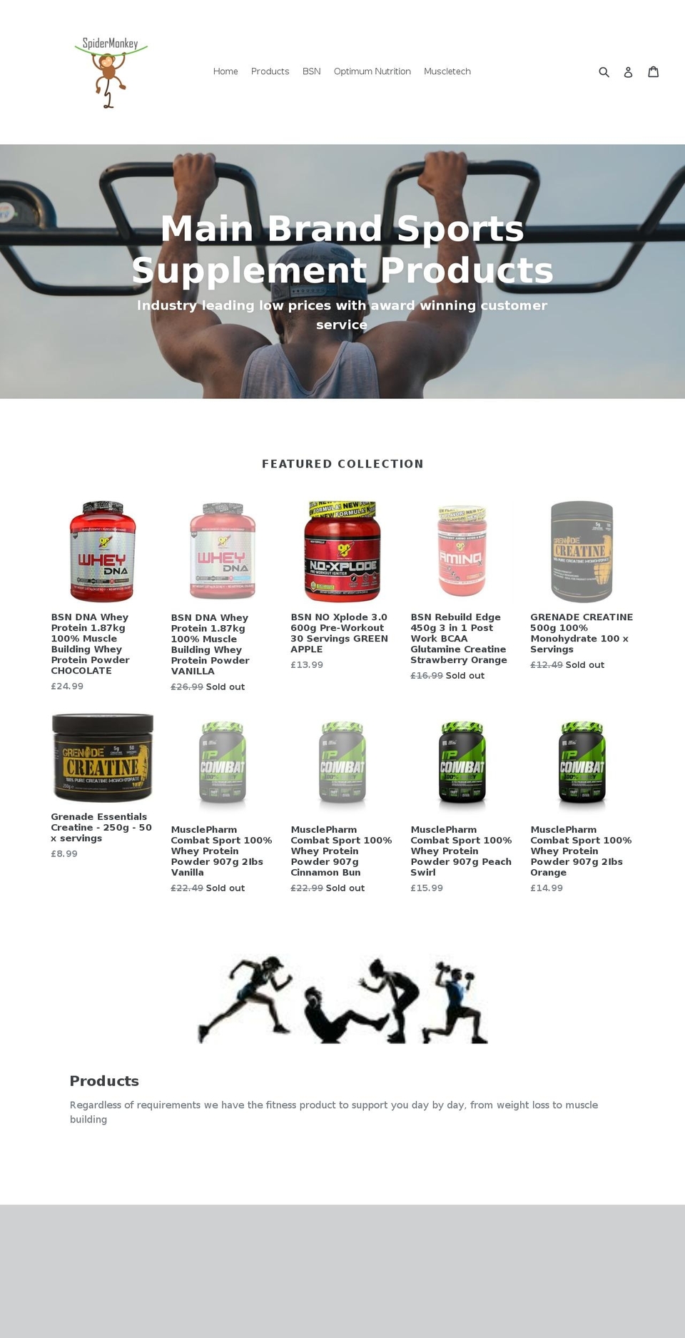 spidermonkeyonline.com — Shopify storefront screenshot