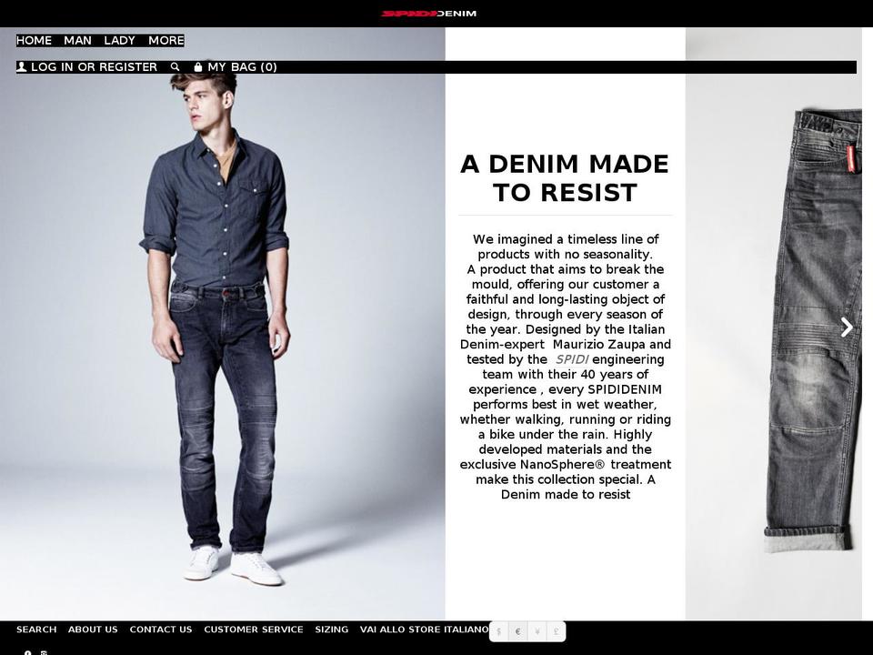 spidijeans.com shopify website screenshot