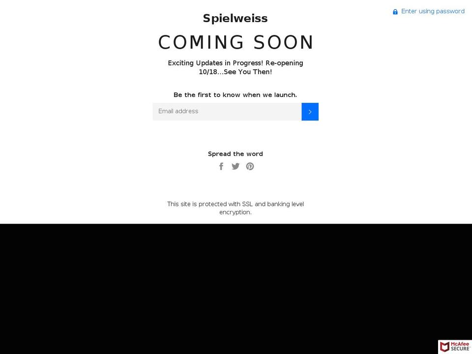 spielweiss.com — Shopify storefront screenshot