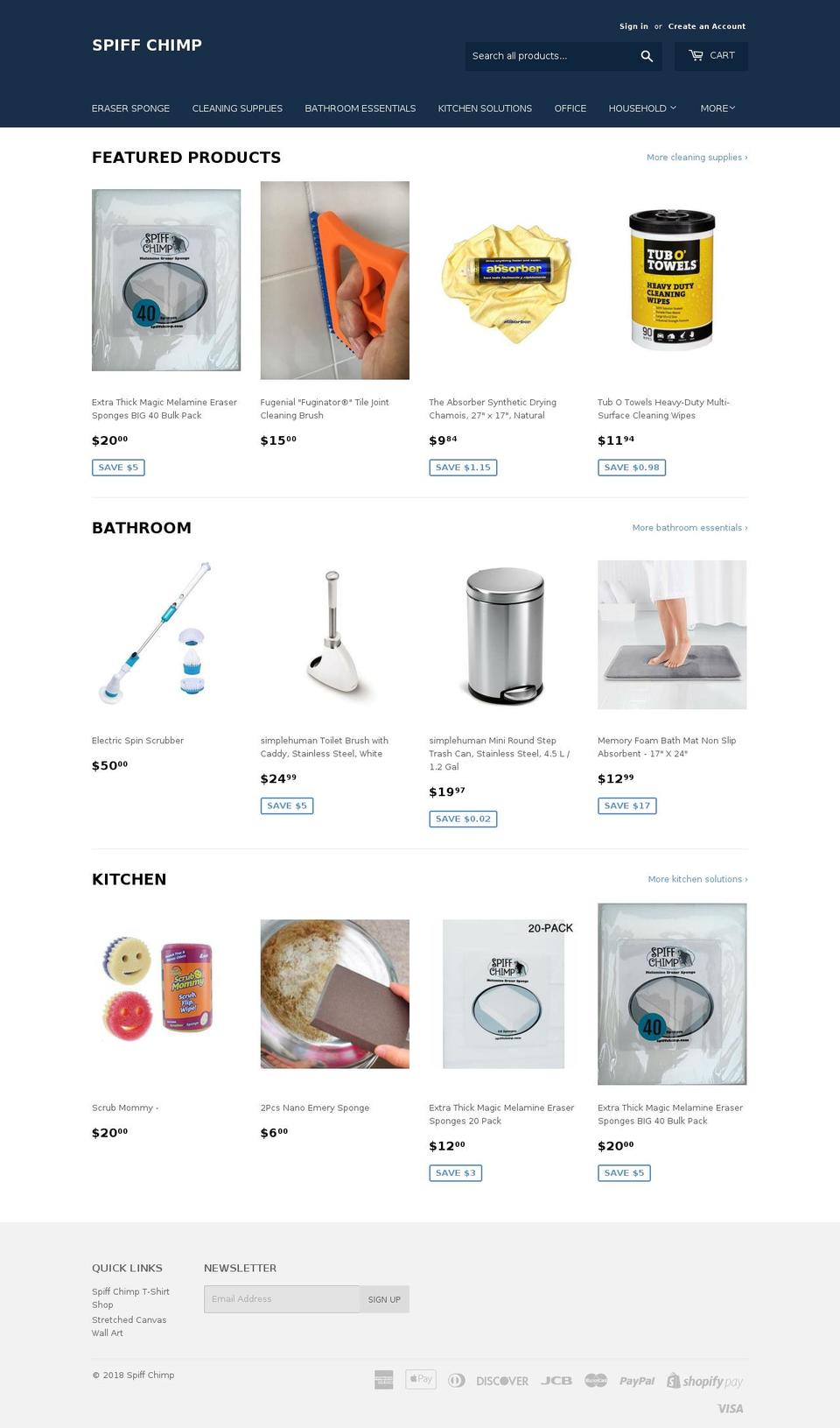 spiffchimp.com — Shopify storefront screenshot
