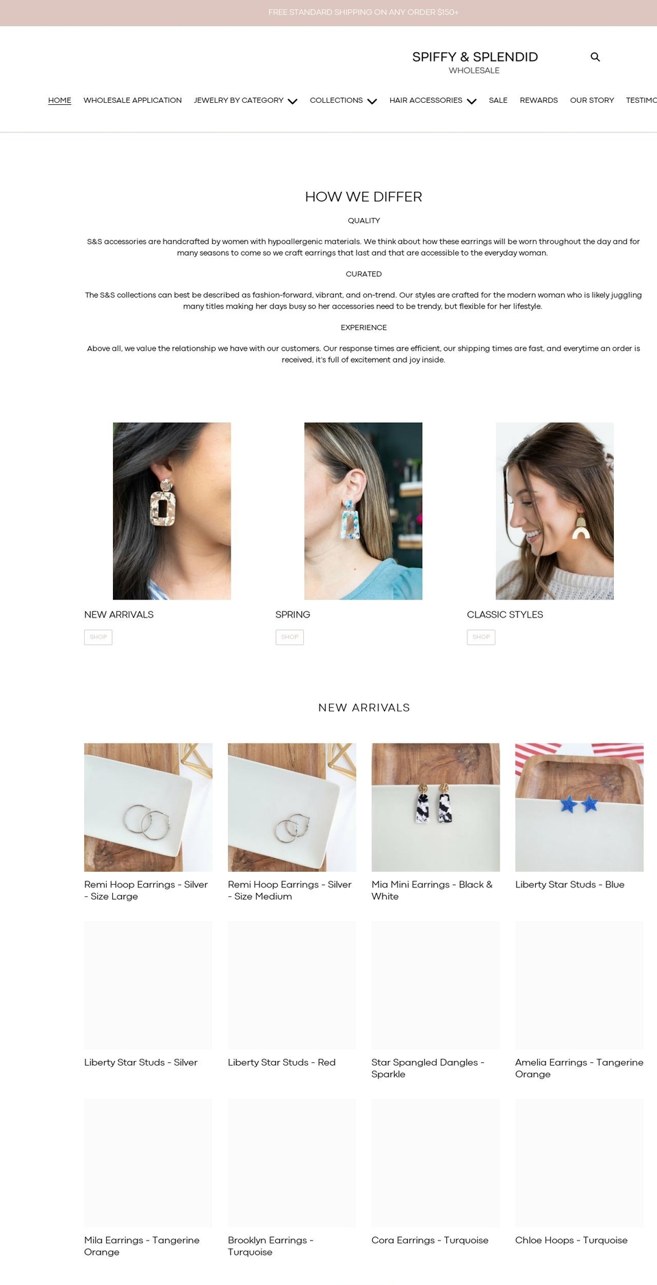 spiffyandsplendidwholesale.com shopify website screenshot