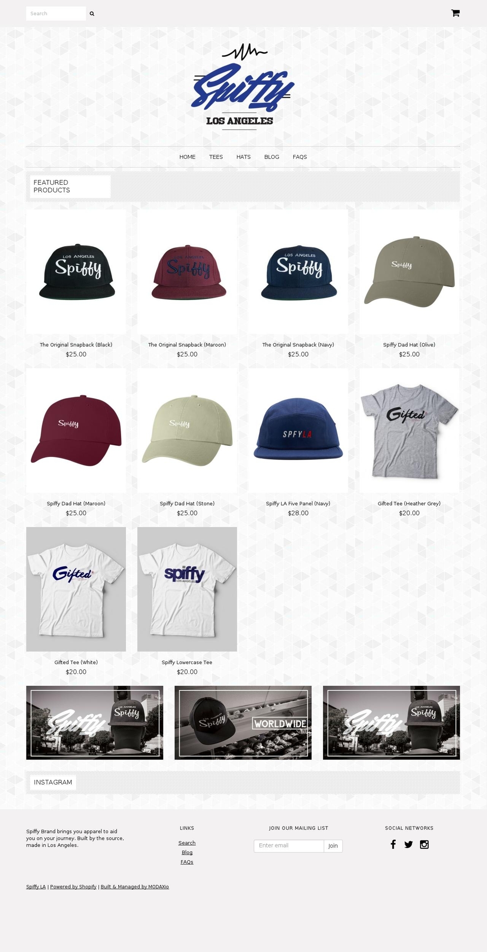 spiffybrand.com shopify website screenshot