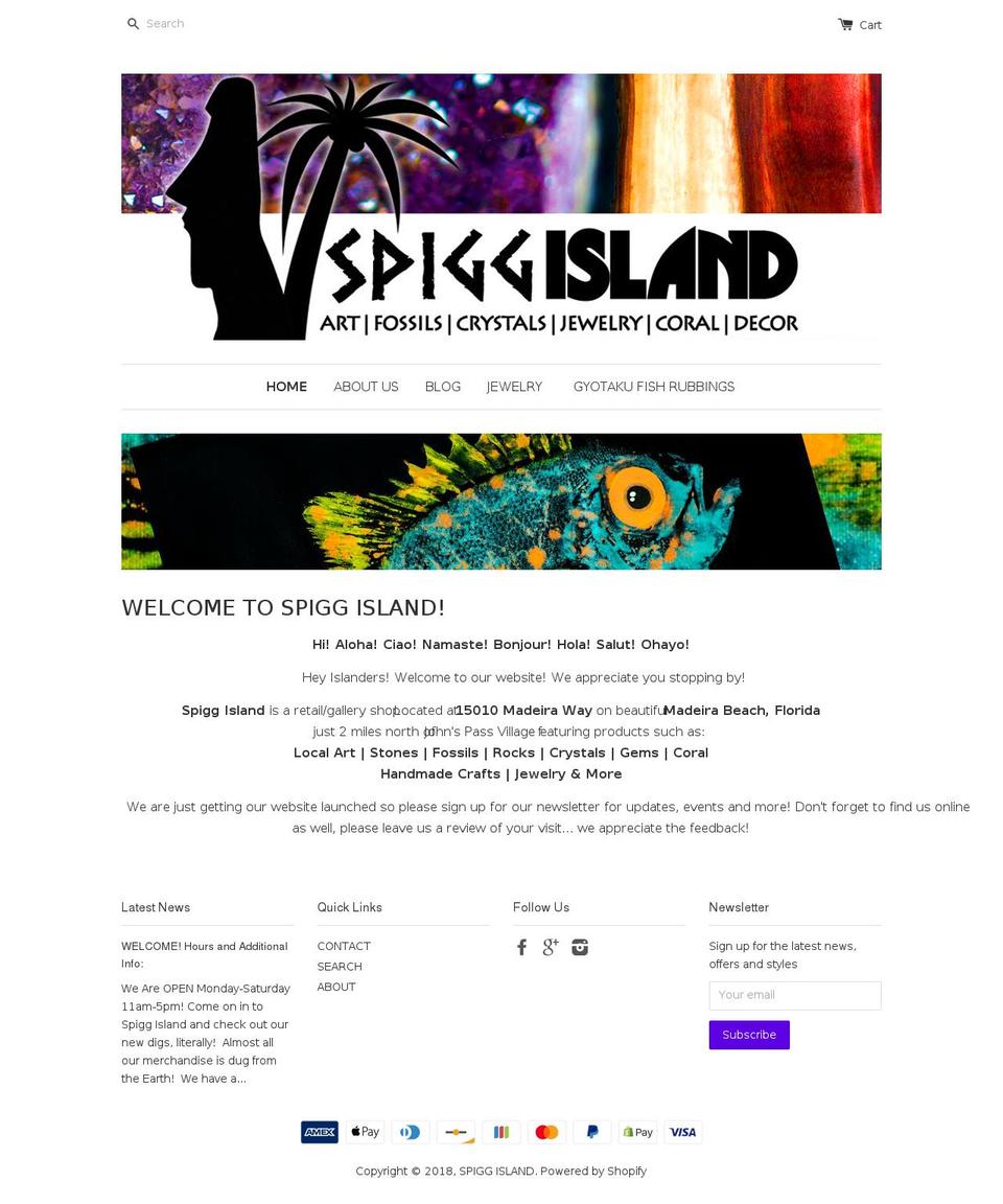 spiggisland.com shopify website screenshot