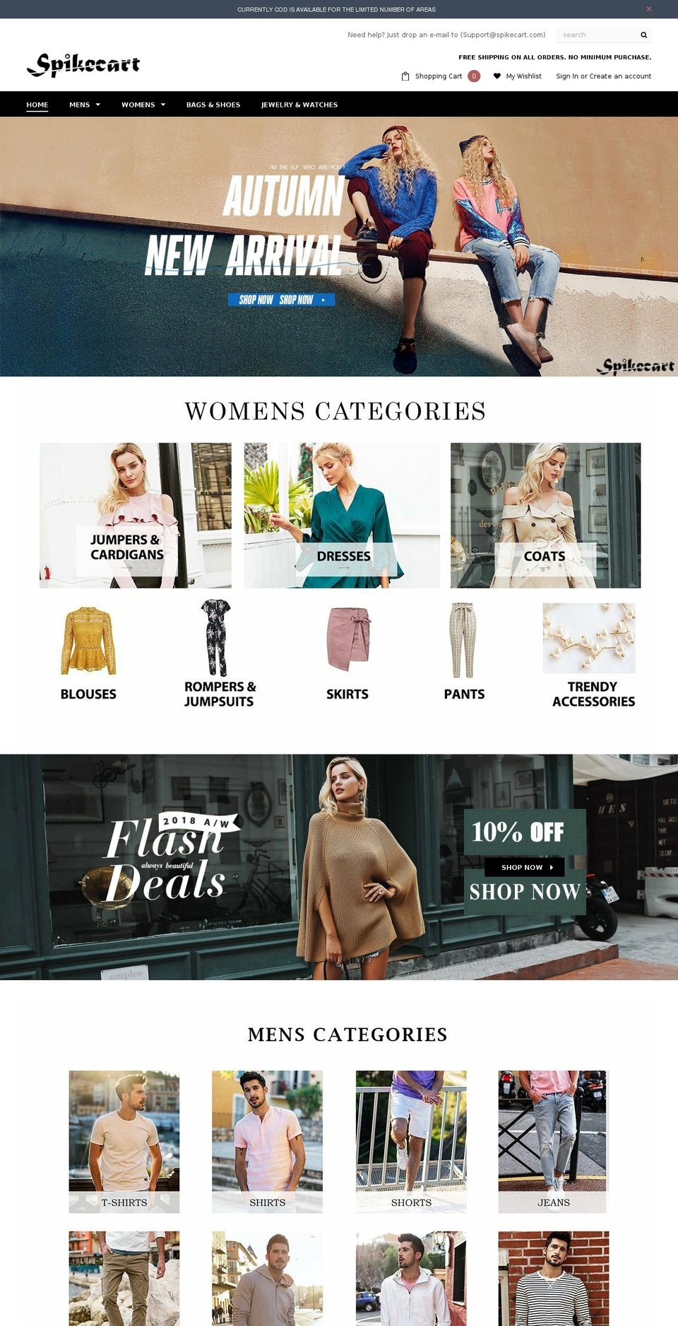 spikecart.com — Shopify storefront screenshot