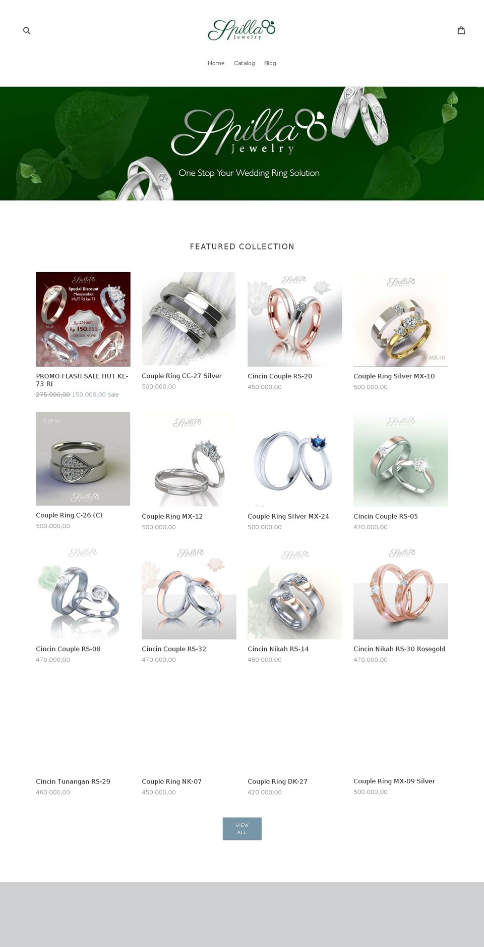 spillajewelry.com shopify website screenshot