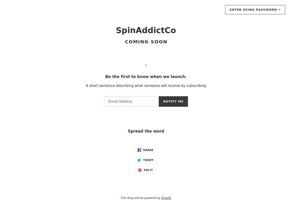 spinaddict.com shopify website screenshot
