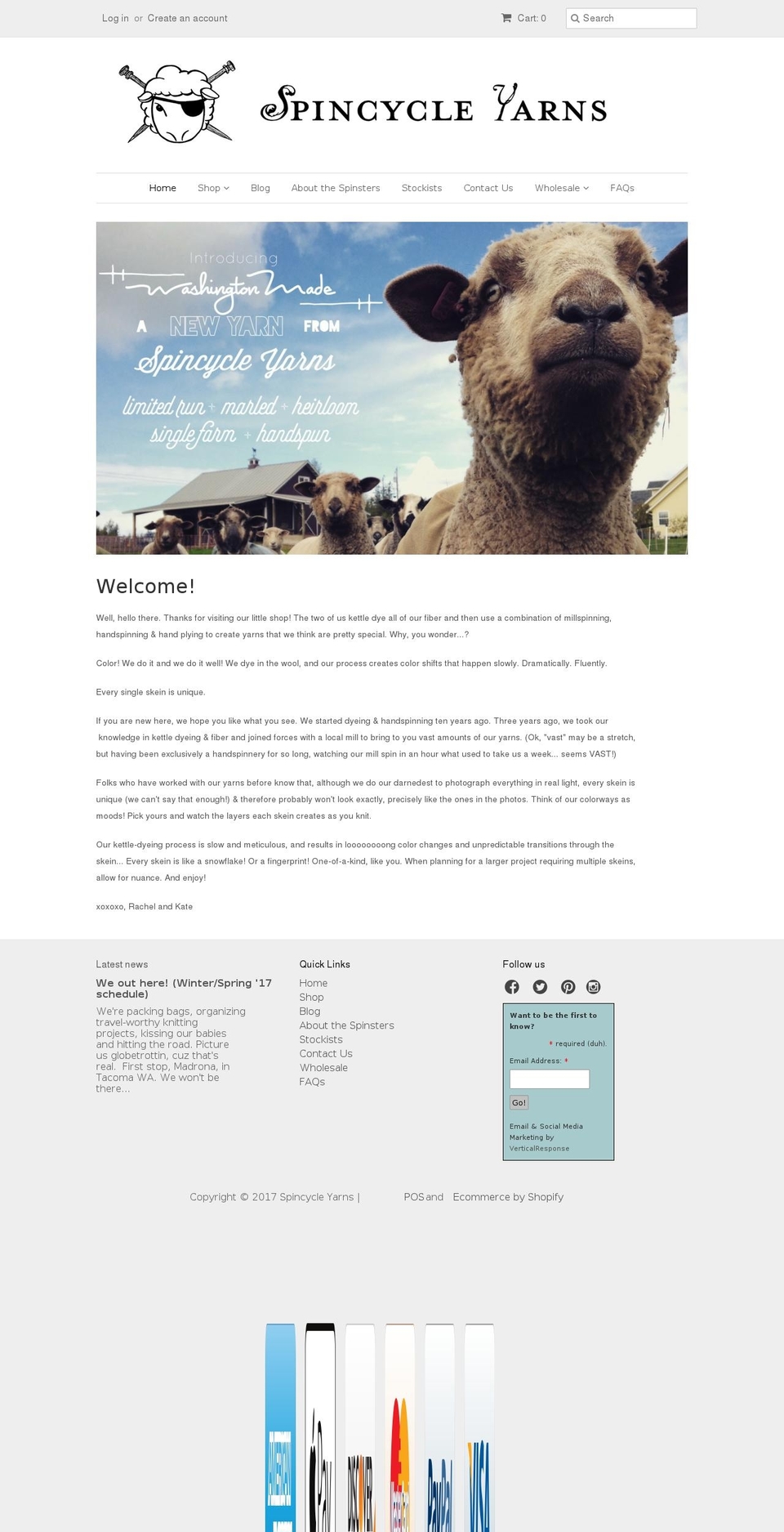 Grid Shopify theme site example spincycleyarns.com