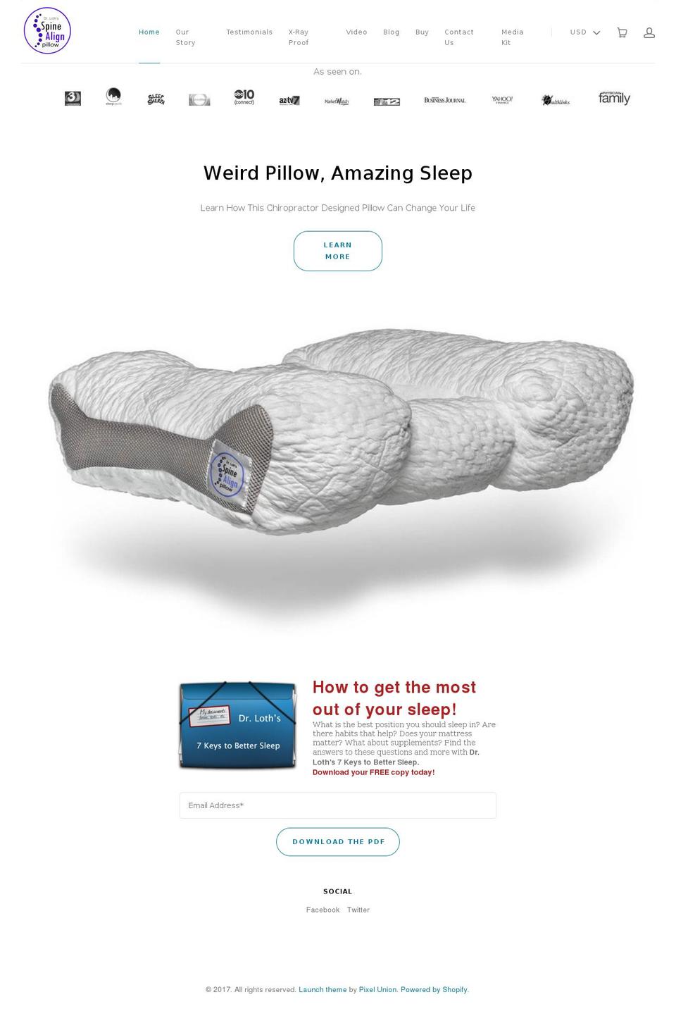 spinealign.com shopify website screenshot