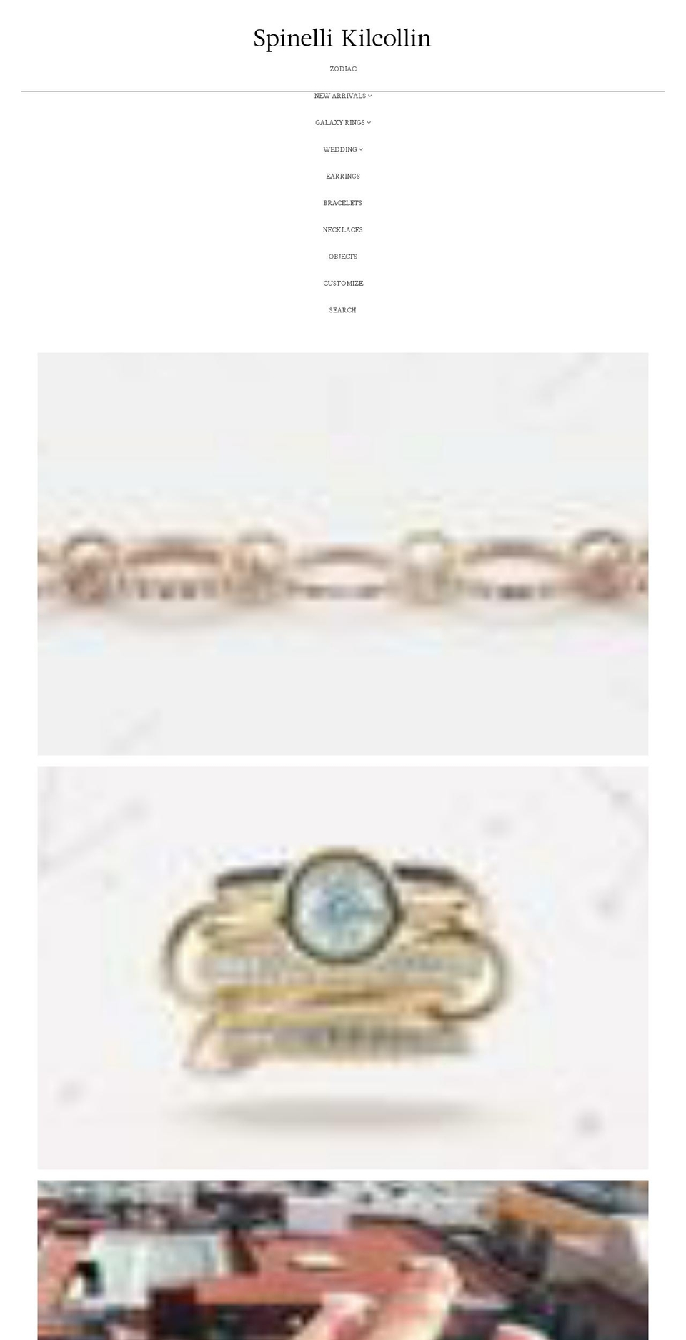 spinellikilcollinjewelry.com shopify website screenshot